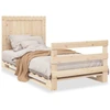Image de vidaXL Lit en bois massif avec tête de lit 100x200 cm pin