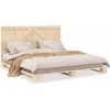 Image de vidaXL Lit en bois massif avec tête de lit 200x200 cm pin