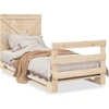Image de vidaXL Lit en bois massif avec tête de lit 90x200 cm pin