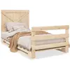 Image de vidaXL Lit en bois massif avec tête de lit 100x200 cm pin