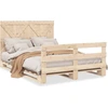 Image de vidaXL Lit en bois massif avec tête de lit 160x200 cm pin
