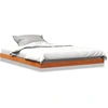 Image de vidaXL Lit en bois massif pin brun ciré 135x190 cm