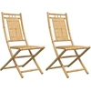 Image de vidaXL Chaises de jardin 2 pcs. Pliable 46x66x99 cm Bambou