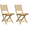 Image de vidaXL Chaises de jardin 2 pcs. Pliable 43x54x88 cm Bambou