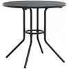 Image de vidaXL Table de terrasse ronde Anthracite Acier revêtu par poudre