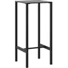 Image de vidaXL Table de bar noire 50x50x110 cm Acier revêtu par poudre