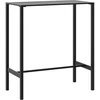 Image de vidaXL Table de bar noire 100x50x110 cm Acier revêtu par poudre