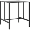 Image de vidaXL Table de bar noire 100x100x110 cm Acier revêtu par poudre