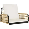 Image de vidaXL Chaise suspendue avec coussin 63x58x39 cm Poly rotin et acier