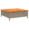 Image de vidaXL Table de jardin Gris 70x70x25 cm Rotin et bois d'acacia