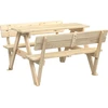 Image de vidaXL Table de pique-nique pour 4 enfants avec trou pour parapluie Sapin massif