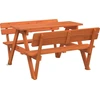 Image de vidaXL Table de pique-nique pour 4 enfants avec trou pour parapluie Sapin massif