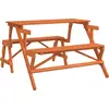Image de vidaXL Table de pique-nique avec bancs 2-en-1 en bois massif de sapin