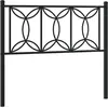 Image de vidaXL Tête de lit de rechange en métal noir 107 cm
