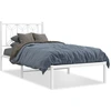 Image de vidaXL Lit métallique sans matelas avec tête de lit blanc 75x190 cm
