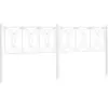 Image de vidaXL Tête de lit de rechange en métal blanc 193 cm