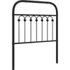 Image de vidaXL Tête de lit de rechange en métal noir 75 cm