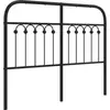 Image de vidaXL Tête de lit de rechange en métal noir 120 cm
