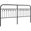 Image de vidaXL Tête de lit de rechange en métal noir 180 cm