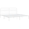 Image de vidaXL Cadre de lit avec tête de lit en métal blanc 193x203 cm