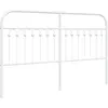 Image de vidaXL Tête de lit de rechange en métal blanc 150 cm