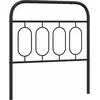 Image de vidaXL Tête de lit de rechange en métal noir 80 cm