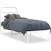 Image de vidaXL Lit métallique sans matelas avec tête de lit blanc 75x190 cm