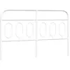 Image de vidaXL Tête de lit de rechange en métal blanc 140 cm