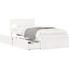 Image de vidaXL Lit en pin massif sans matelas blanc 90x200 cm