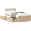 Image de vidaXL Lit en bois massif sans matelas 90x190 cm pin