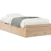 Image de vidaXL Lit en bois massif sans matelas 90x190 cm pin