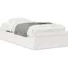 Image de vidaXL Lit en pin massif sans matelas blanc 75x190 cm