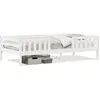 Image de vidaXL Lit en pin massif sans matelas blanc 90x190 cm