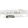 Image de vidaXL Lit en pin massif sans matelas blanc 75x190 cm