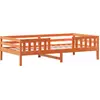 Image de vidaXL Lit en bois massif sans matelas pin brun cireux 75x190 cm