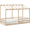 Image de vidaXL Lit d'enfant avec toit 100x200 cm pin massif