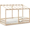 Image de vidaXL Lit d'enfant avec toit blanc 80x200 cm pin massif