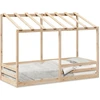 Image de vidaXL Lit d'enfant avec toit 90x190 cm pin massif