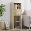 Image de vidaXL Highboard chêne Sonoma 40x42,5x124 cm Matériau dérivé du bois