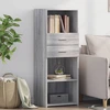 Image de vidaXL Highboard Gris Sonoma 45x42,5x124 cm Matériau dérivé du bois
