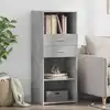 Image de vidaXL Highboard gris béton 50x42,5x124 cm Bois composite