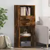 Image de vidaXL Highboard chêne fumé 50x42,5x124 cm bois composite