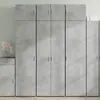 Image de vidaXL Armoire haute gris béton 70x42,5x225 cm Bois composite