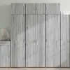 Image de vidaXL Armoire haute Gris Sonoma 70x42,5x225 cm Matériau dérivé du bois