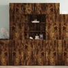 Image de vidaXL Armoire haute chêne fumé 80x42,5x225 cm Bois composite