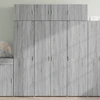 Image de vidaXL Armoire haute Gris Sonoma 80x42,5x225 cm Matériau dérivé du bois