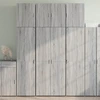 Image de vidaXL Highboard Gris Sonoma 80x42,5x249 cm Matériau dérivé du bois