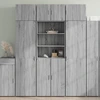 Image de vidaXL Highboard Gris Sonoma 70x42,5x185 cm Matériau dérivé du bois