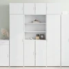 Image de vidaXL Highboard blanc 80x42,5x185 cm Bois composite