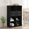 Image de vidaXL Highboard noir 80x42,5x124 cm Bois composite